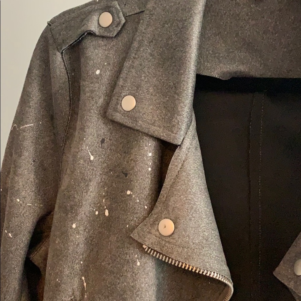 Grey Motorcycle Jacket - Picture 3 of 5